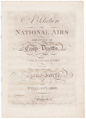 A Selection of National Airs
arranged as Easy-Duetts 